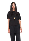TG Oversized Logo Tee - Black-T-shirts-The Garment-Butler Loftet