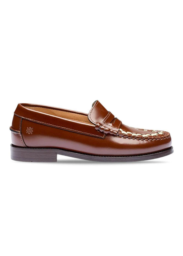 THE SOFIA - Brown/White Polido-Shoes-Playboy Footwear-Butler Loftet
