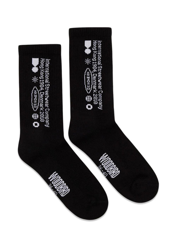 Tennis Tech Socks 2 Pack - Black-Accessories-Woodbird-Butler Loftet