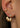 Three Dancing Ile De L'Amour Behind Ear Earring Gold - Gold-Jewellery-Stine A-Butler Loftet