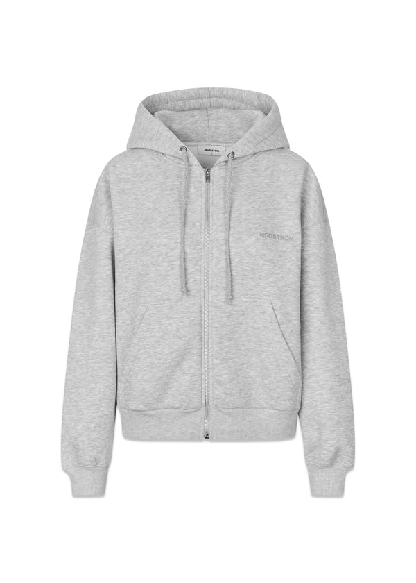 TiaMD zip - Gray Melange-Sweatshirts-Modström-Butler Loftet