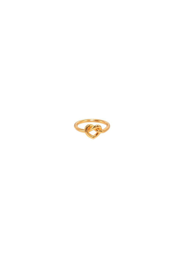 Tied Heart Ring - Gold-Plated Silver-Jewellery-Jane Kønig-Butler Loftet