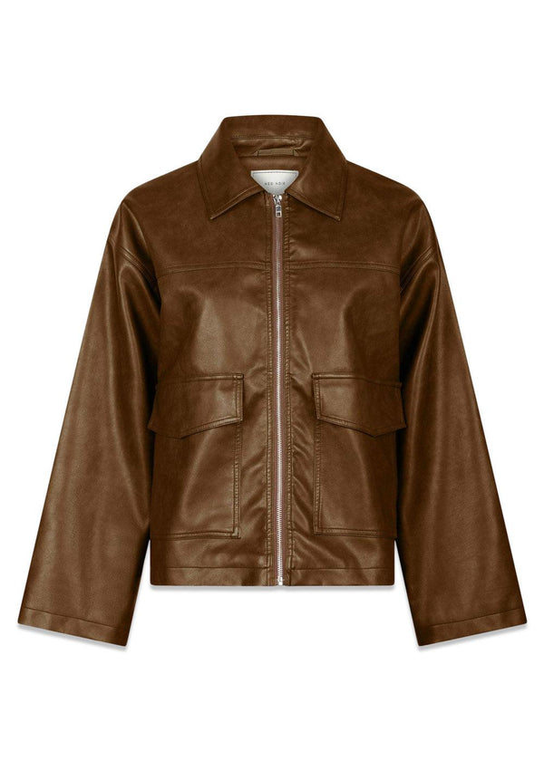 Titan Faux Leather Jacket - Light Brown-Outerwear-Neo Noir-Butler Loftet