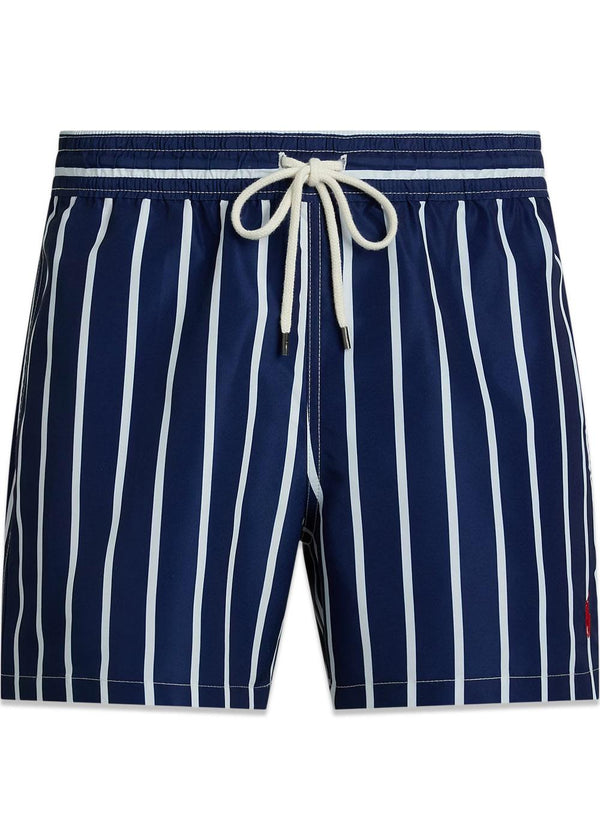 Traveler Slim Fit Swim Trunk - Navy/White-Swimwear-Ralph Lauren-Butler Loftet