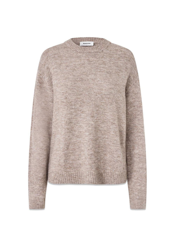 TreeMD o-neck - Beige Melange-Knitwear-Modström-Butler Loftet