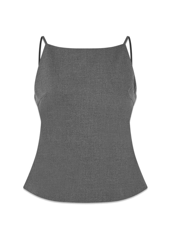 Tuesdaymd top - Dark Gray Melange-Top-Modström-Butler Loftet