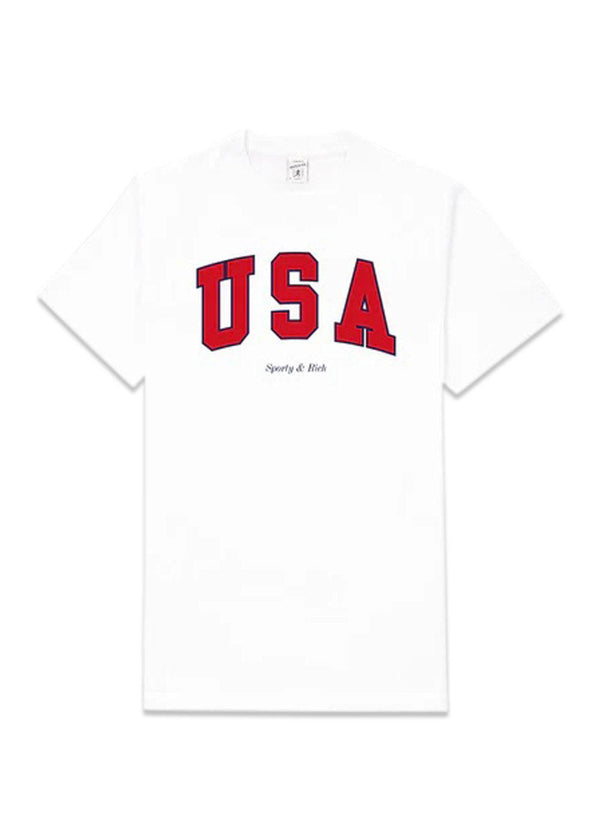 USA T-Shirt - White-T-shirts-Sporty & Rich-Butler Loftet