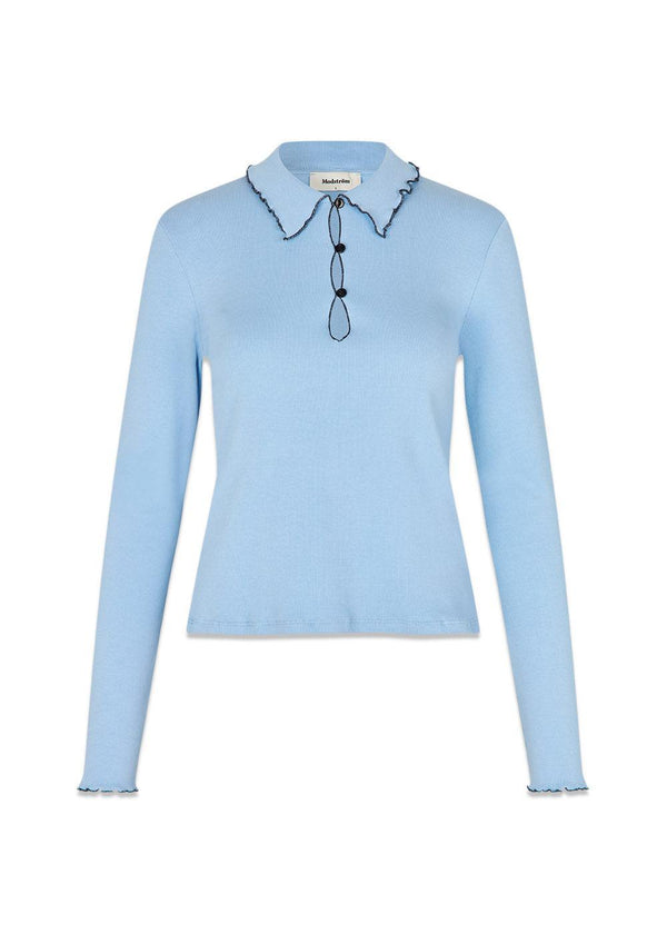 Urdmd LS top - Powder Blue-Blouses-Modström-Butler Loftet
