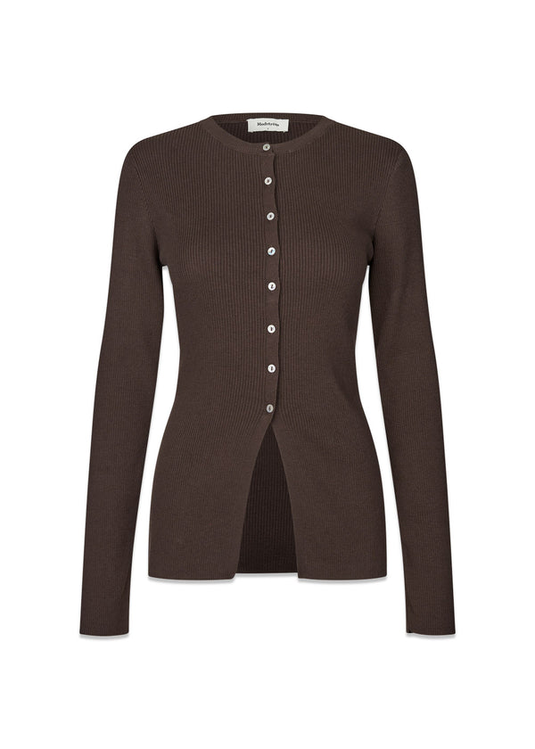 Uvismd cardigan - Seal Brown-Knitwear-Modström-Butler Loftet