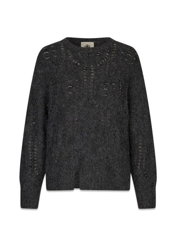 VERBIER CABLE KNIT - Gray Melange-Knitwear-The Garment-Butler Loftet