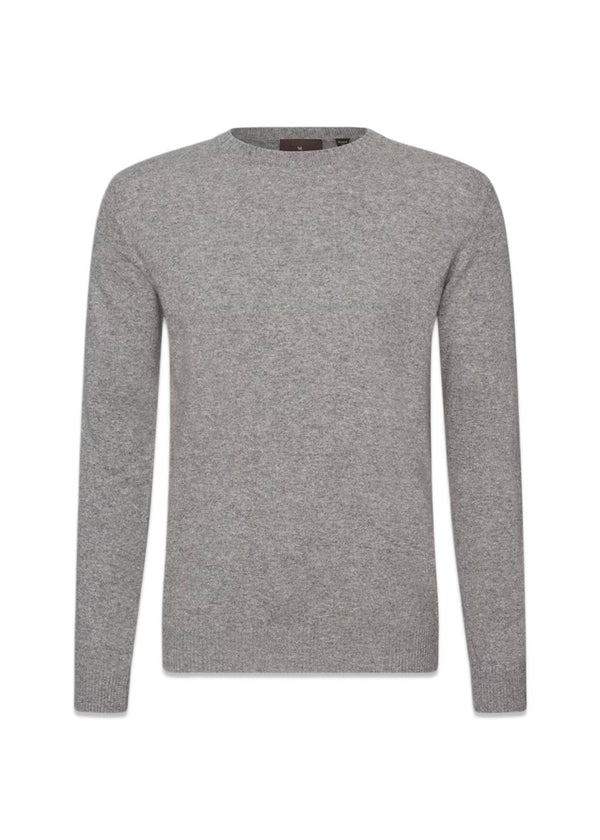 Valter Roundneck - Gray Melange-Knitwear-Oscar Jacobson-Butler Loftet