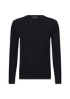 Valter Roundneck - Navy-Knitwear-Oscar Jacobson-Butler Loftet