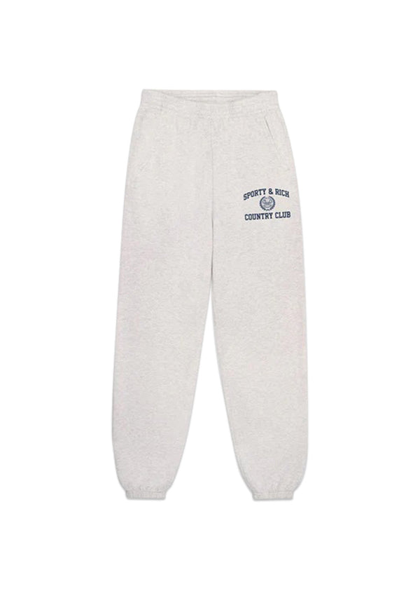 Varsity Crest Sweatpant - Heather Gray-Sweatpants-Sporty & Rich-Butler Loftet
