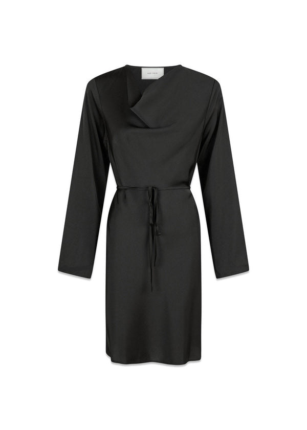 Vega Soft Satin Dress - Black-Dress-Neo Noir-Butler Loftet