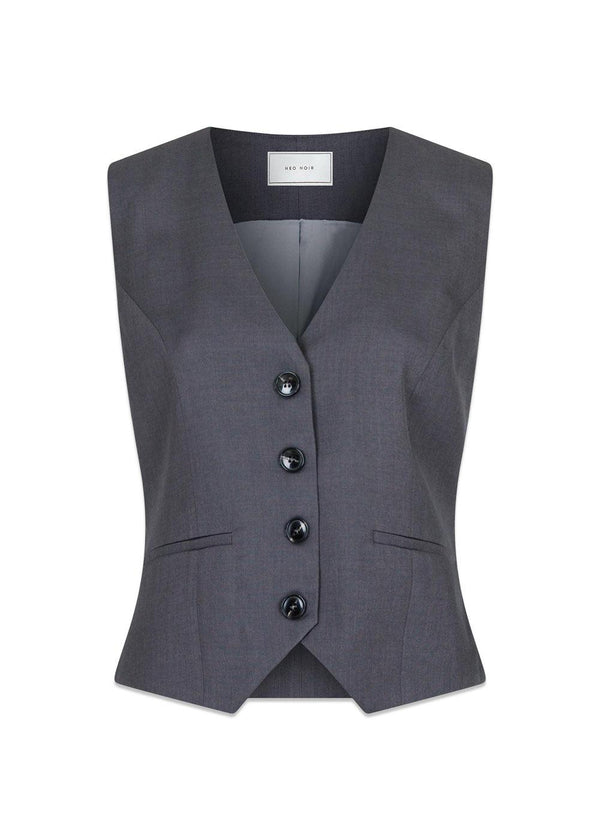Vendetta Melange Vest - Dark Grey-Outerwear-Neo Noir-Butler Loftet