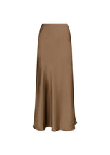 Vicky Heavy Sateen Skirt - Dark Taupe-Skirts-Neo Noir-Butler Loftet