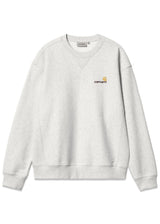 W American Script Sweat - Ash Heather-Sweatshirts-Carhartt WIP-Butler Loftet