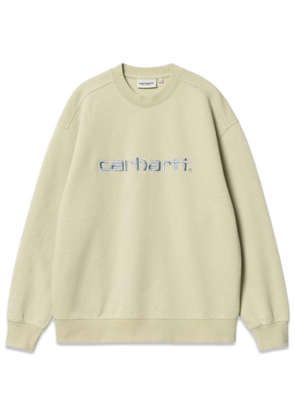 W Carhartt Sweat - Beryl / Frosted Blue-Sweatshirts-Carhartt WIP-Butler Loftet
