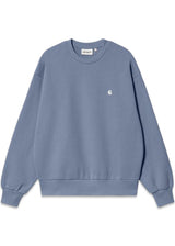 W Casey Sweatshirt - Bay Blue / Silver-Sweatshirts-Carhartt WIP-Butler Loftet