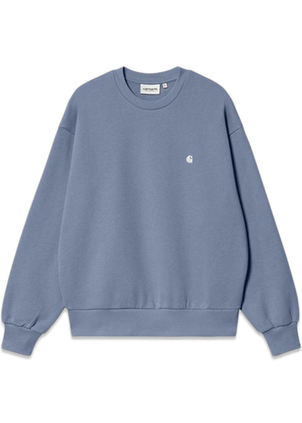 W Casey Sweatshirt - Bay Blue / Silver-Sweatshirts-Carhartt WIP-Butler Loftet