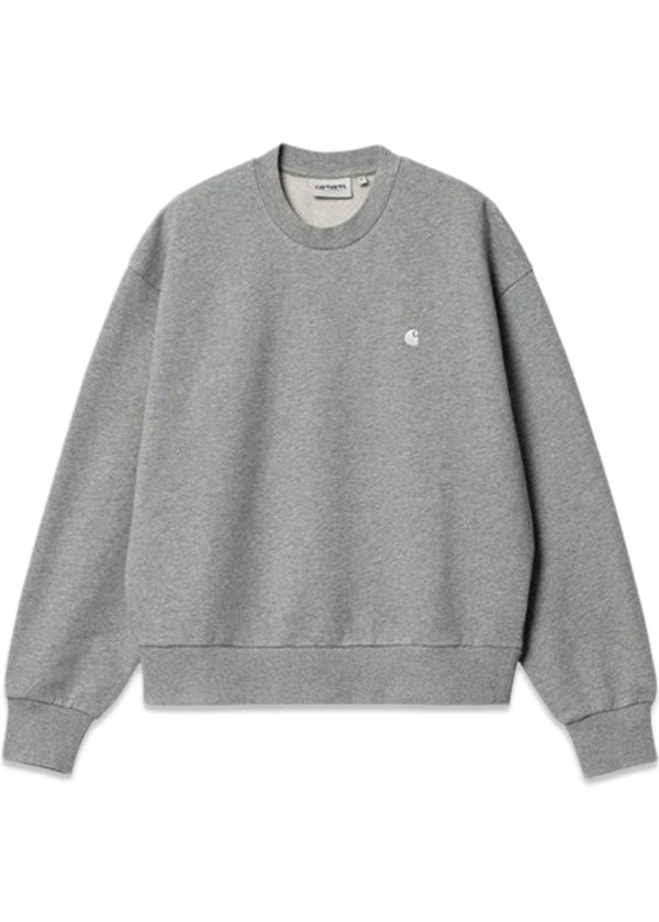 W Casey Sweatshirt - Grey Heather / Silver-Sweatshirts-Carhartt WIP-Butler Loftet