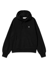 W Hooded Casey Sweatshirt - Black / Silver-Hoodies-Carhartt WIP-Butler Loftet