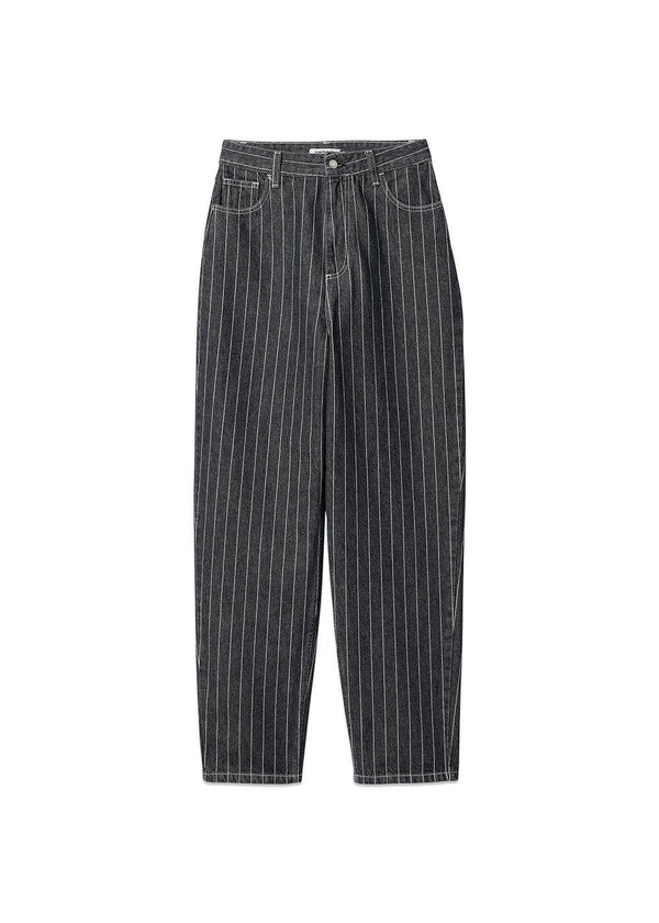W Orlean Pant - Orlean Stripe, Black / White Stone Washed-Jeans-Carhartt WIP-Butler Loftet
