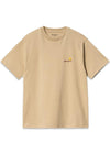W S/S American Script T-Shirt - Sable-T-shirts-Carhartt WIP-Butler Loftet