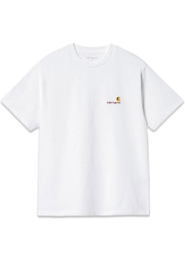 W S/S American Script T-Shirt - White-T-shirts-Carhartt WIP-Butler Loftet