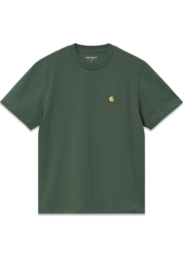 W S/S Chase T-Shirt - Sycamore Tree / Gold-T-shirts-Carhartt WIP-Butler Loftet