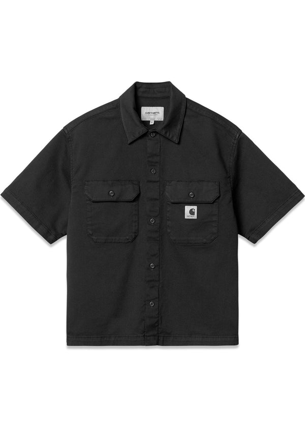 W S/S Craft Shirt - Black Rinsed-Shirts-Carhartt WIP-Butler Loftet