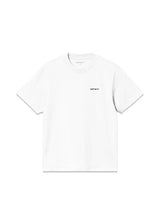 Carhartt WIP's W' S/S Script Embroidery T-S - White / Black. Buy t-shirts here.