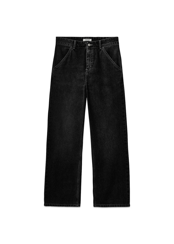 W Simple Pant - Black Stone Washed-Jeans-Carhartt WIP-Butler Loftet