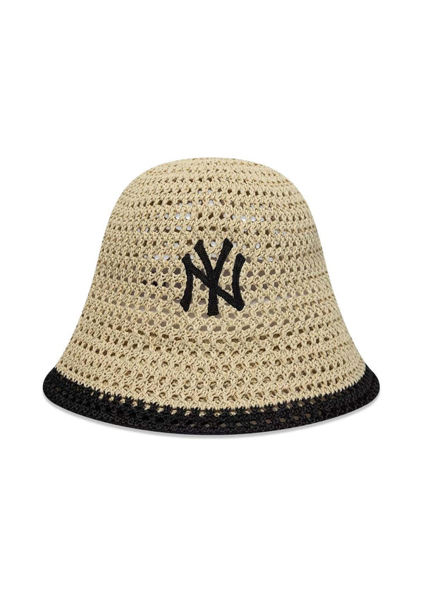 WMNS KNITTED BUCKET HAT - Beige-Headwear-New Era-Butler Loftet