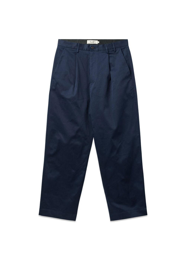 WRITER RELAXED FIT PLEATED PANTS - Navy-Pants-Forét-Butler Loftet
