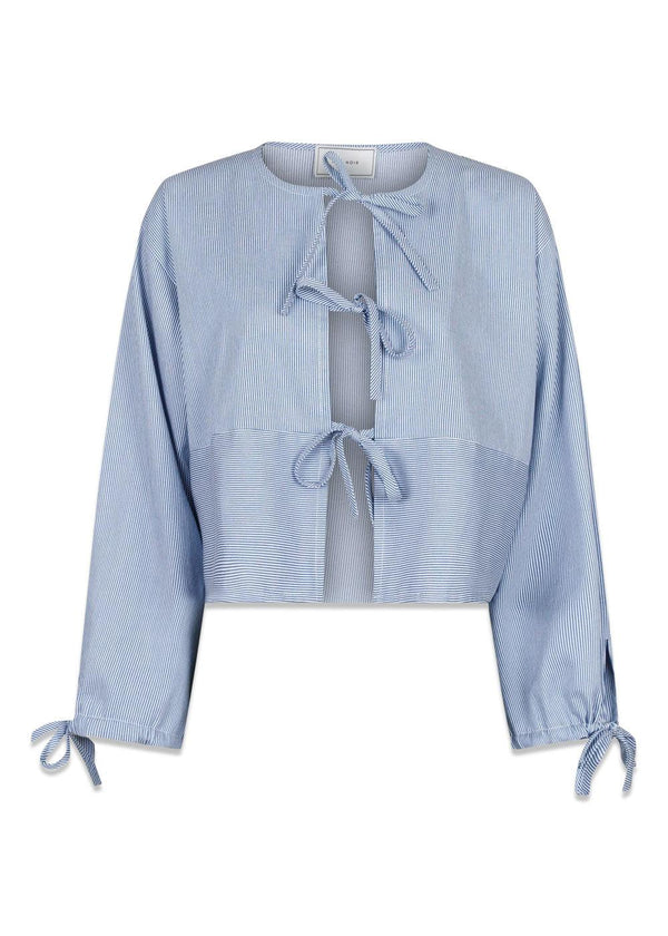 Neo Noirs Wanda Mini Stripe Shirt - Blue. Køb blouses her.