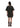 Washed Stretch Cotton Boxy Kimono Mini Dress - Black-Dress-Ganni-Butler Loftet