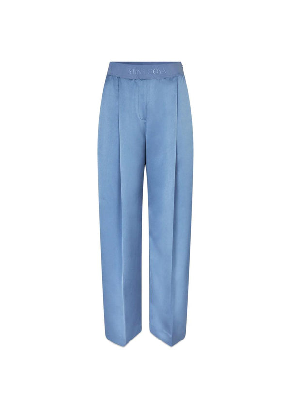 Wide Leg Long Pants - Infinity Blue-Pants-Stine Goya-Butler Loftet