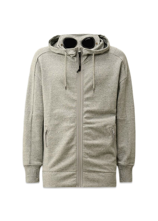 ZIP HOODIE GOGGLES - Grey-Sweatshirts-C.P. Company-Butler Loftet