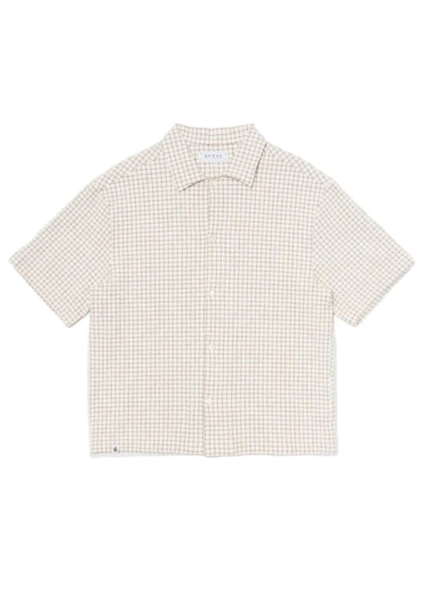 Zed Shirt Ss-White/Brown - White-Shirts-Edwin-Butler Loftet