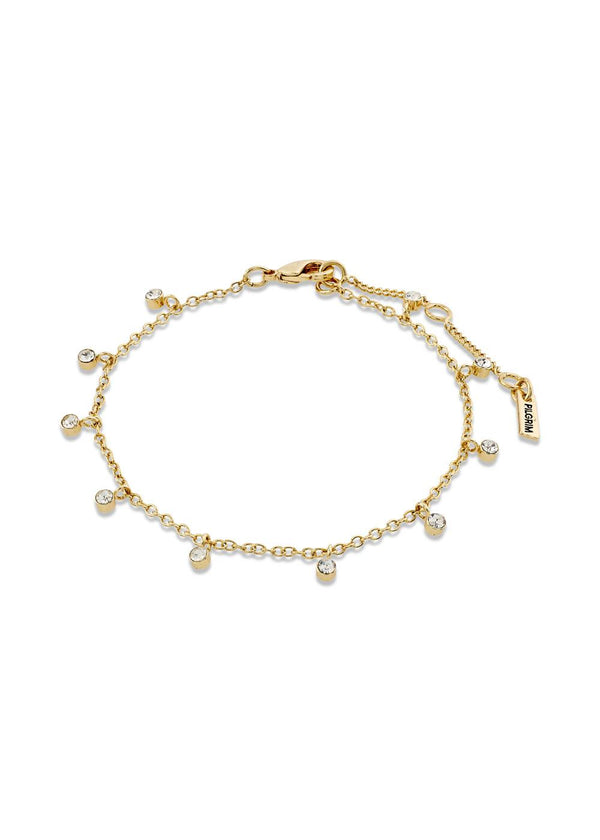 MAJA crystal multi drops bracelet gold-plated - Gold Plated