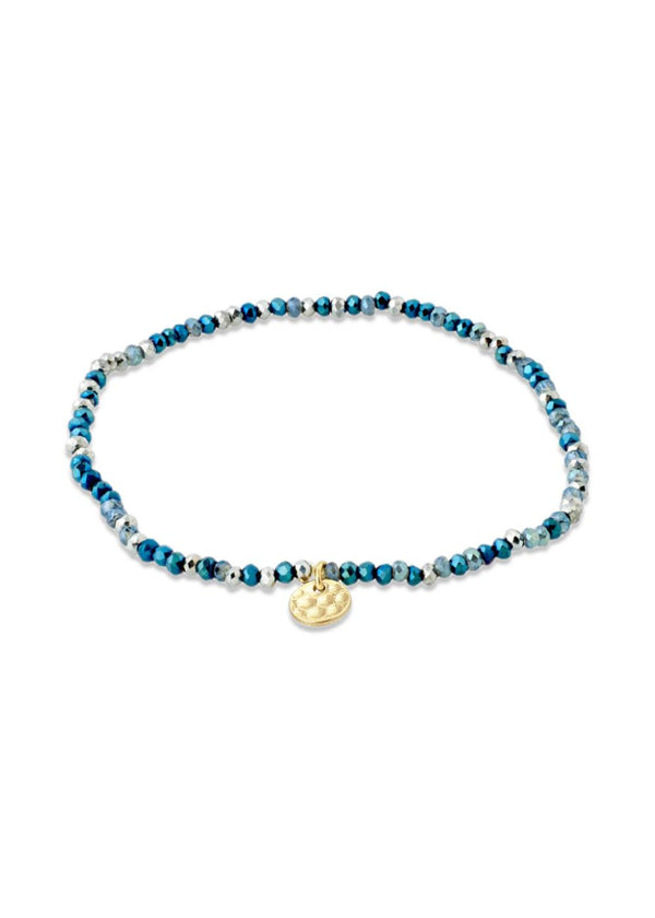 INDIE bracelet blue, gold-plated - Gold Plated