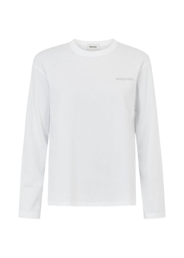 Hellenmd logo LS t-shirt - Soft White