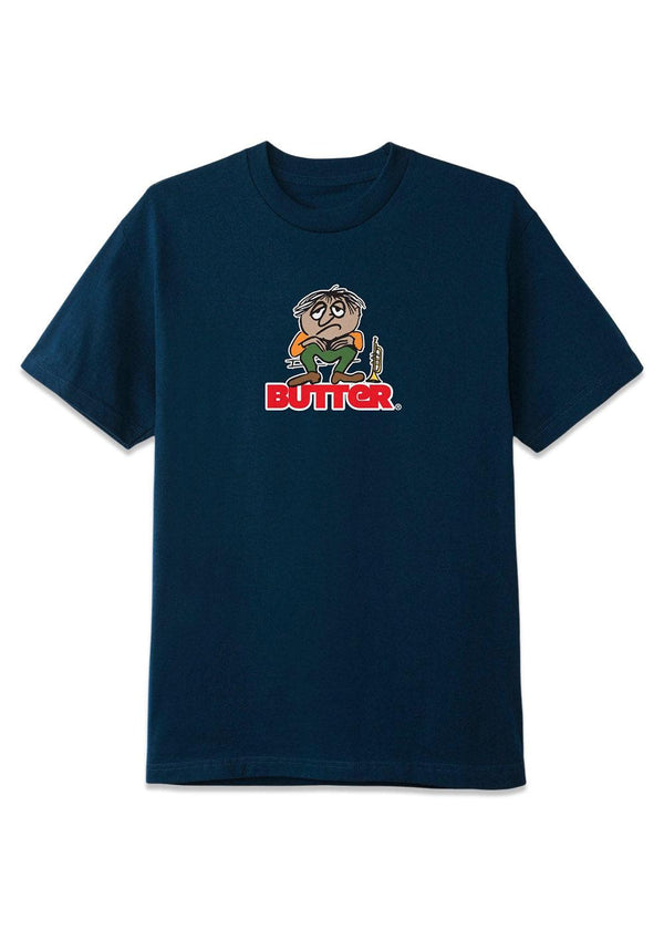 blues logo tee navy - Navy-T-shirts-Butter Goods-Butler Loftet
