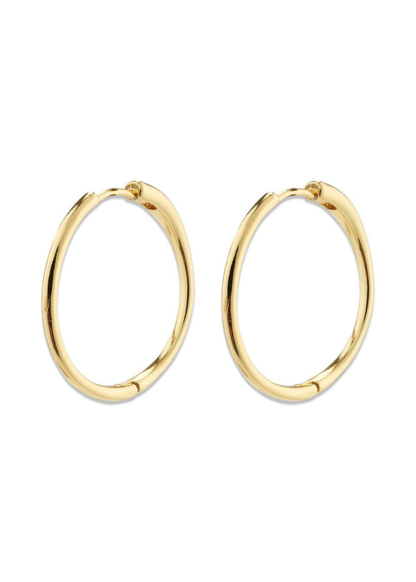 EANNA large hoops gold-plated - Gold Plated