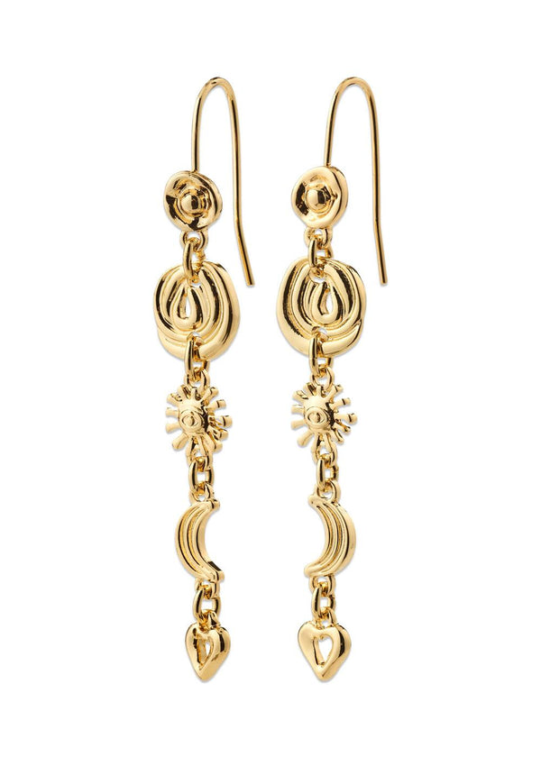 MISHA earrings gold-plated - Gold Plated