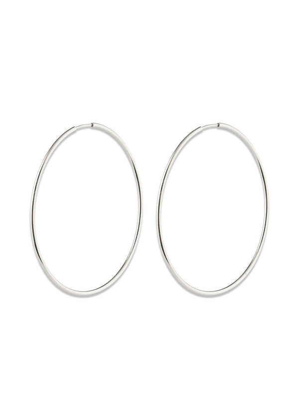 SANNE large hoop earrings silver-plated - Silver Plated