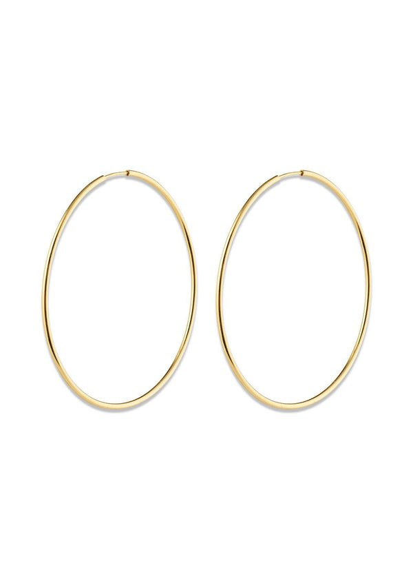 SANNE large hoop earrings gold-plated - Gold Plated