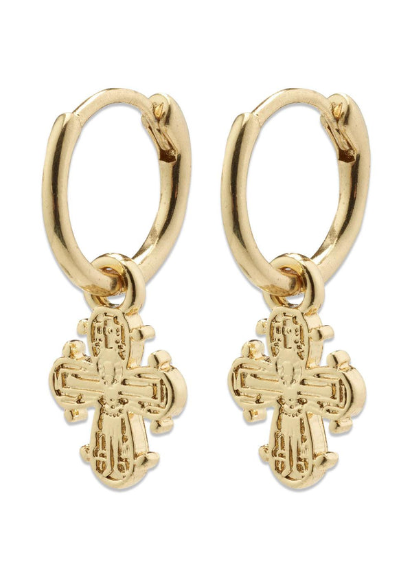 DAGMAR huggie hoop earrings gold-plated - Gold Plated