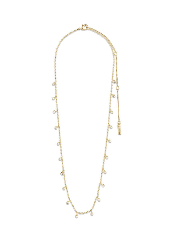 MAJA crystal multi drops necklace gold-plated - Gold Plated